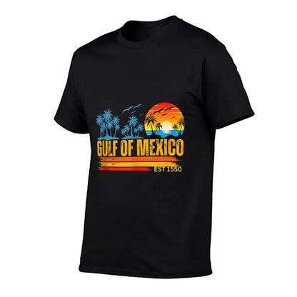 Gulf of Mexico Retro Vintage Beach Mens Women  Breathable T-Shirt