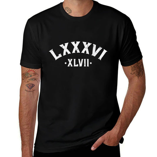 Resist 8647 Roman Numerals Anti Protest Men Women Kids Ribbed Collar T-Shirt
