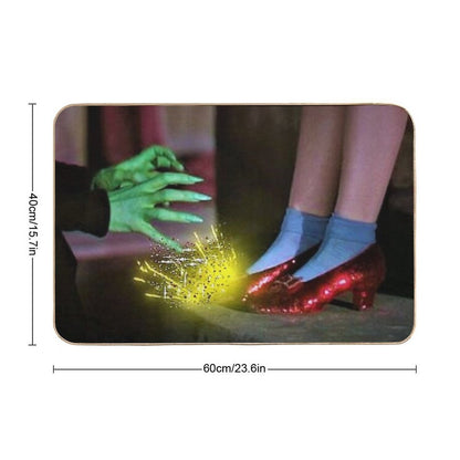Digital Glitter Edit Wicked Witch Wants Those Shoes Mask  Ruby Slippers  Art Edit  Stain-Proof Bath Mat