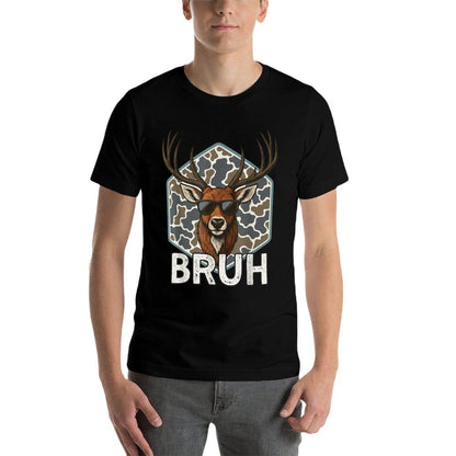 Bruh Deer Hunter Funny Deer Hunting Camo Menns Boys Kids  Eco-friendly Material T-Shirt