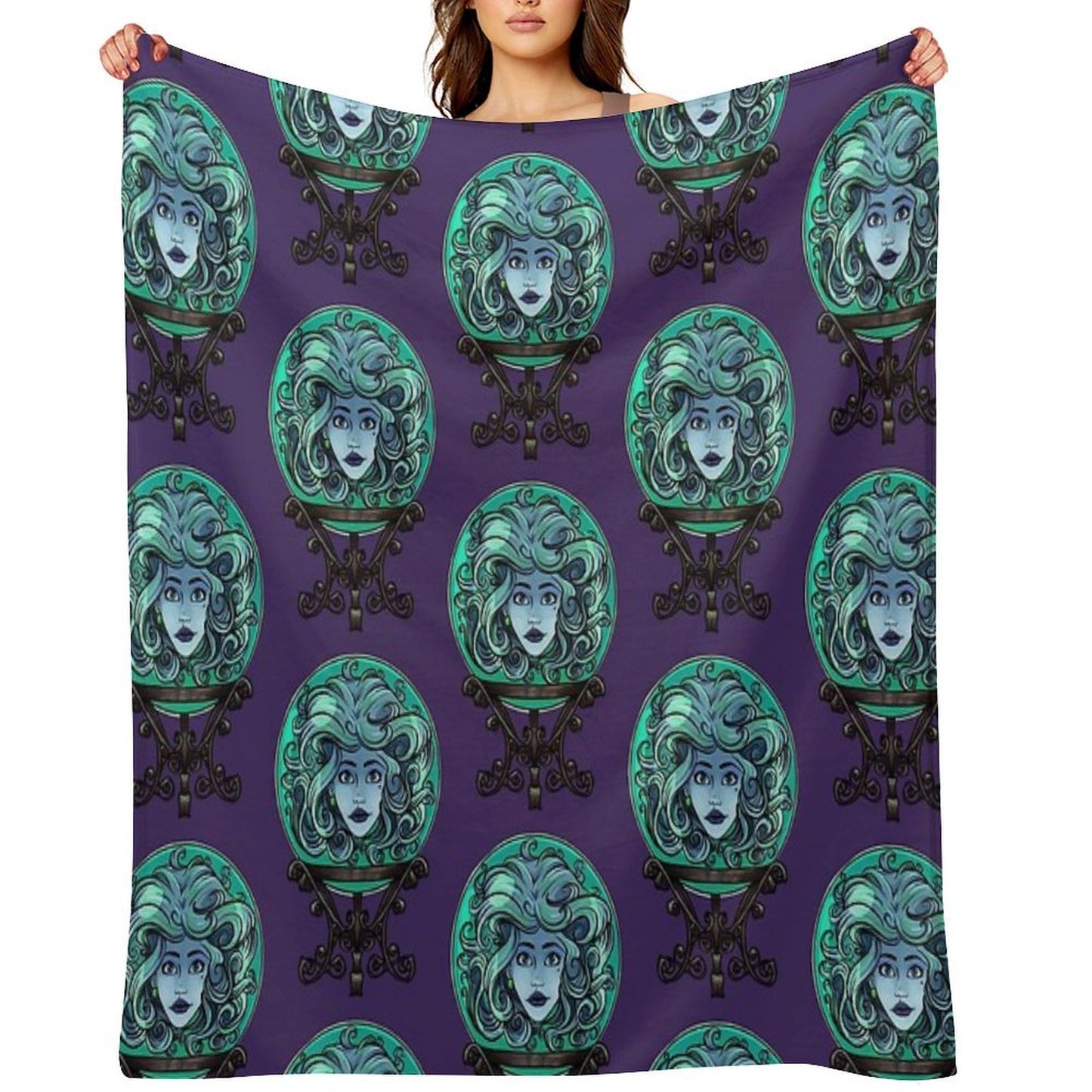 Madame Leota, No Background Comfort Throw Blanket