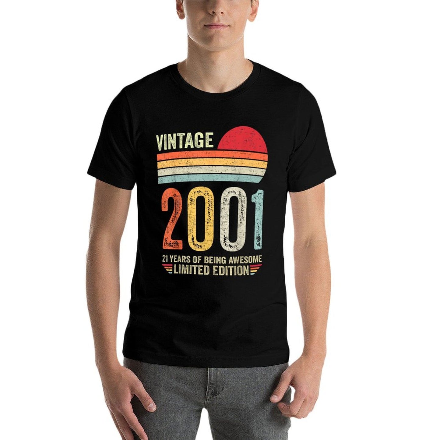 21 Year Old Gifts Vintage 2001 Limited Edition 21st Birthday  Slim-fit Cut T-Shirt