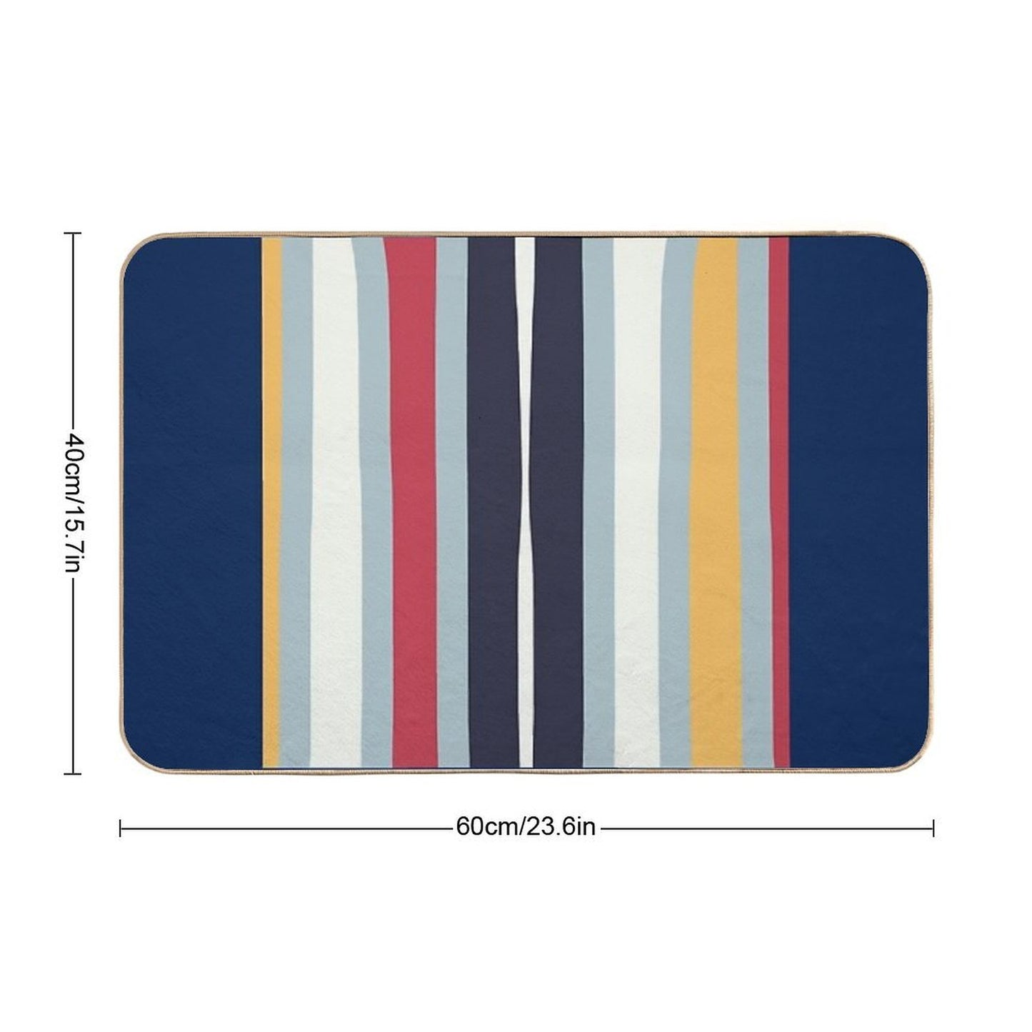 Colorful Stripes  Modern Retro  Absorbent Bath Mat