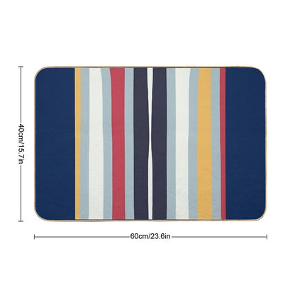 Colorful Stripes  Modern Retro  Absorbent Bath Mat