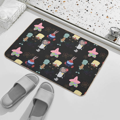 Spongebob Characters  High-Traffic Bath Mat
