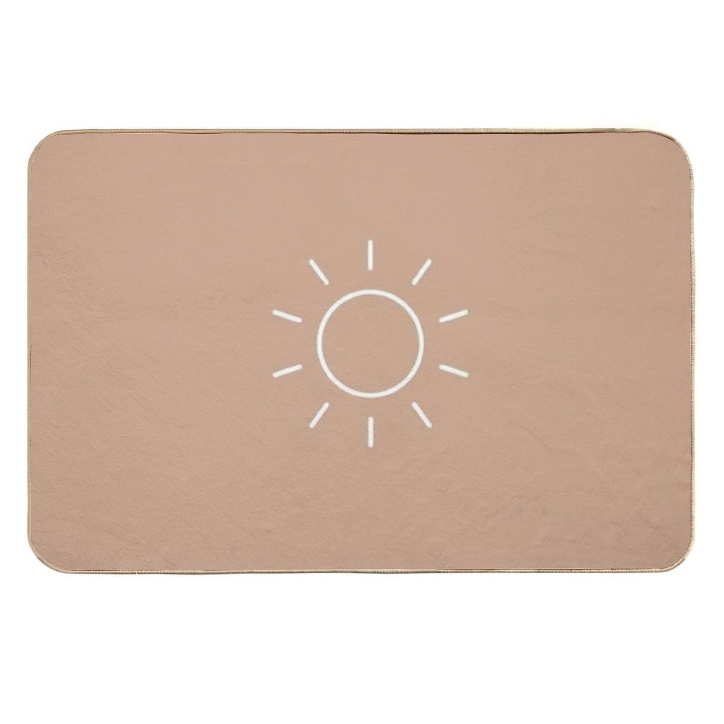 Boho Minimalist Sun  Long-Lasting Bath Mat