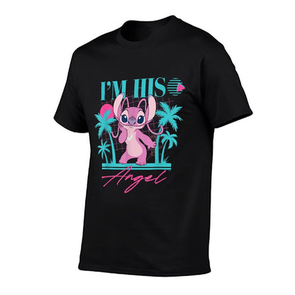 Stitch Retro ’90s Couples Matching I’m His Angel Breathable T-Shirt