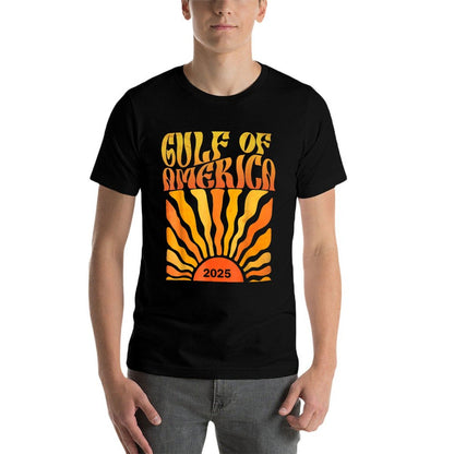 Gulf Of US America 2025 American Gifts Retro Vintage Summer-ready Fabric T-Shirt