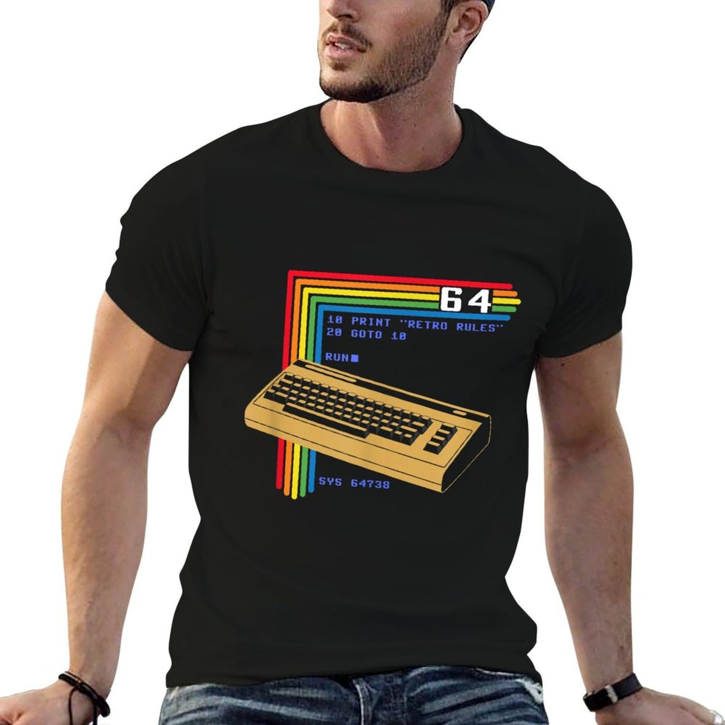 Retro Computer C64  Lightweight T-Shirt
