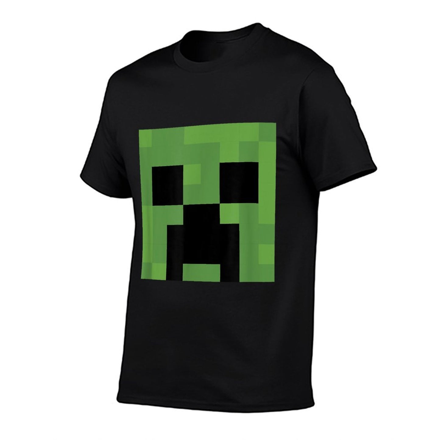 Minecraft Creeper Big Face Rolled Sleeves T-Shirt