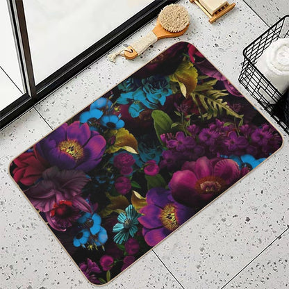 Mystical Night III Botanical Night Garden Nightgarden  Repositionable Bath Mat
