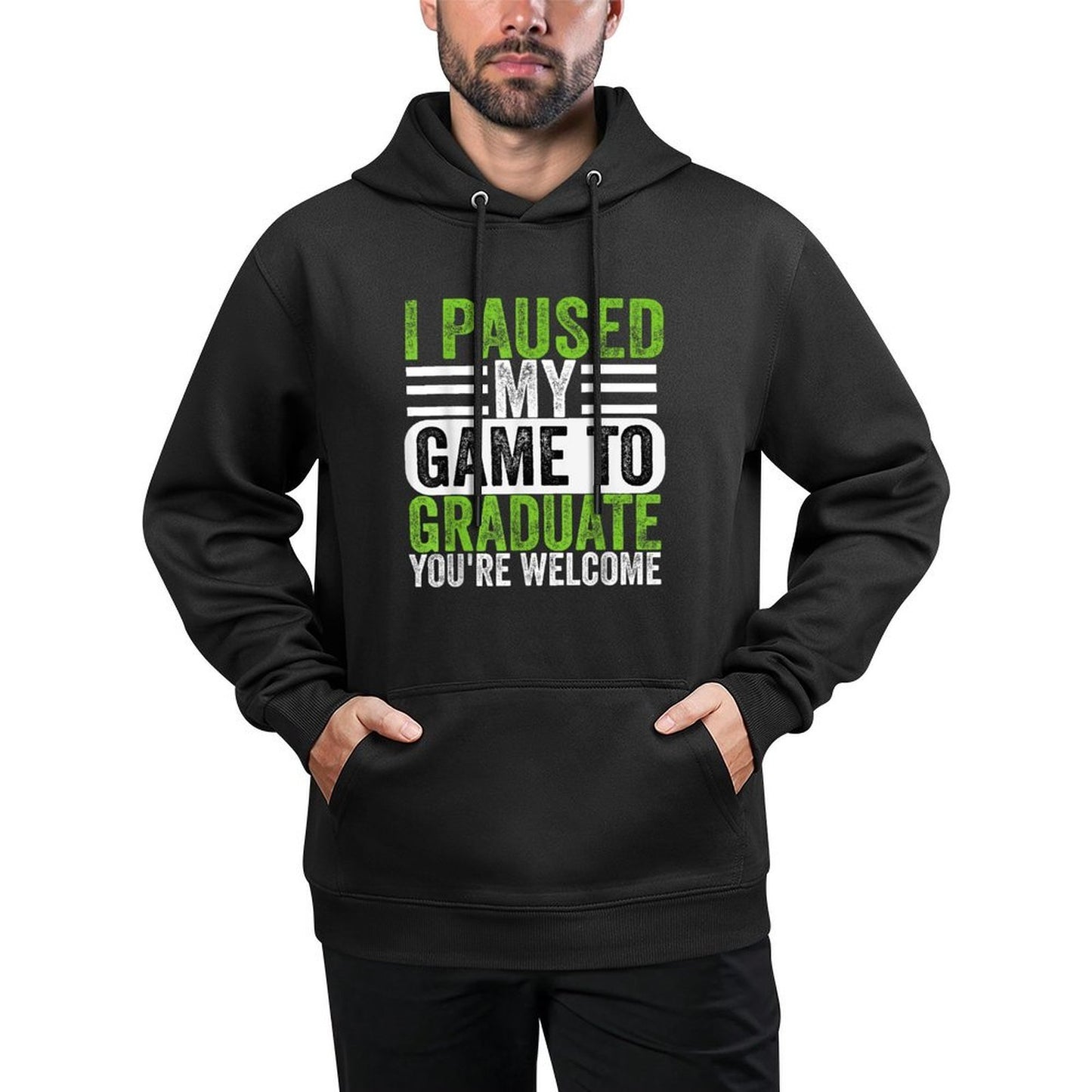 I Paused My Game To Graduate Funny Gamer Graduation Layering Staple Hoodie