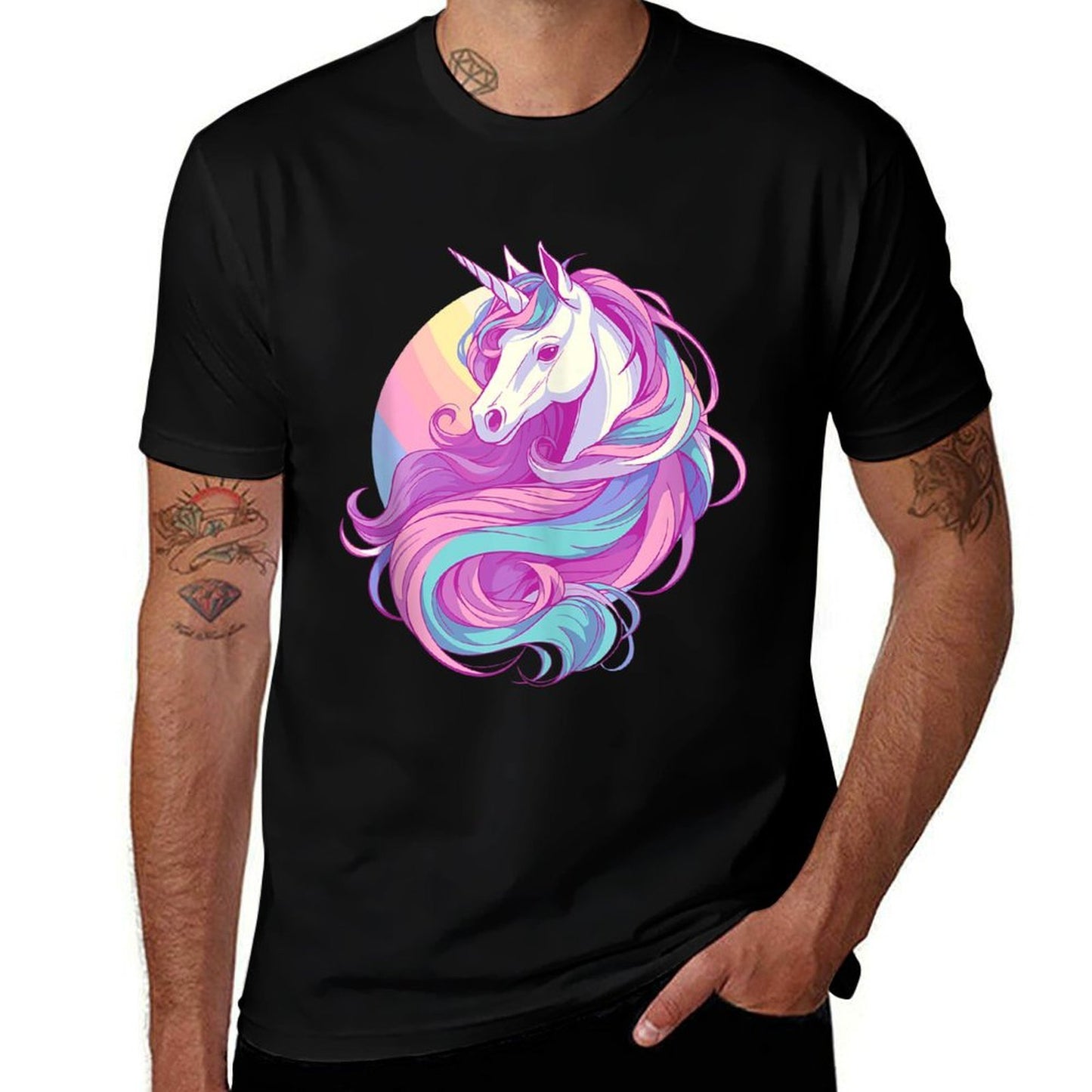 Majestic Sunset Unicorn Art Mystical Creature Fantasy  Breathable T-Shirt
