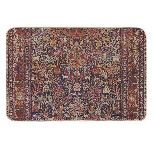 Persian Vintage Antique Carpet Nature Fine Art Durable Bath Mat