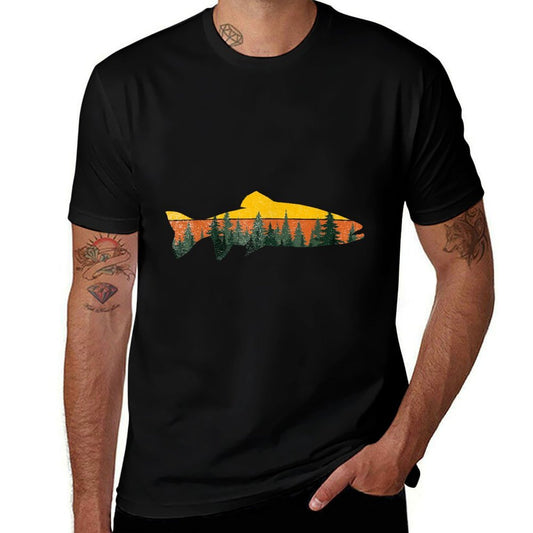 Trout Fly Fishing Outdoor Forest Nature Wildlife Fisherman  Classic T-Shirt