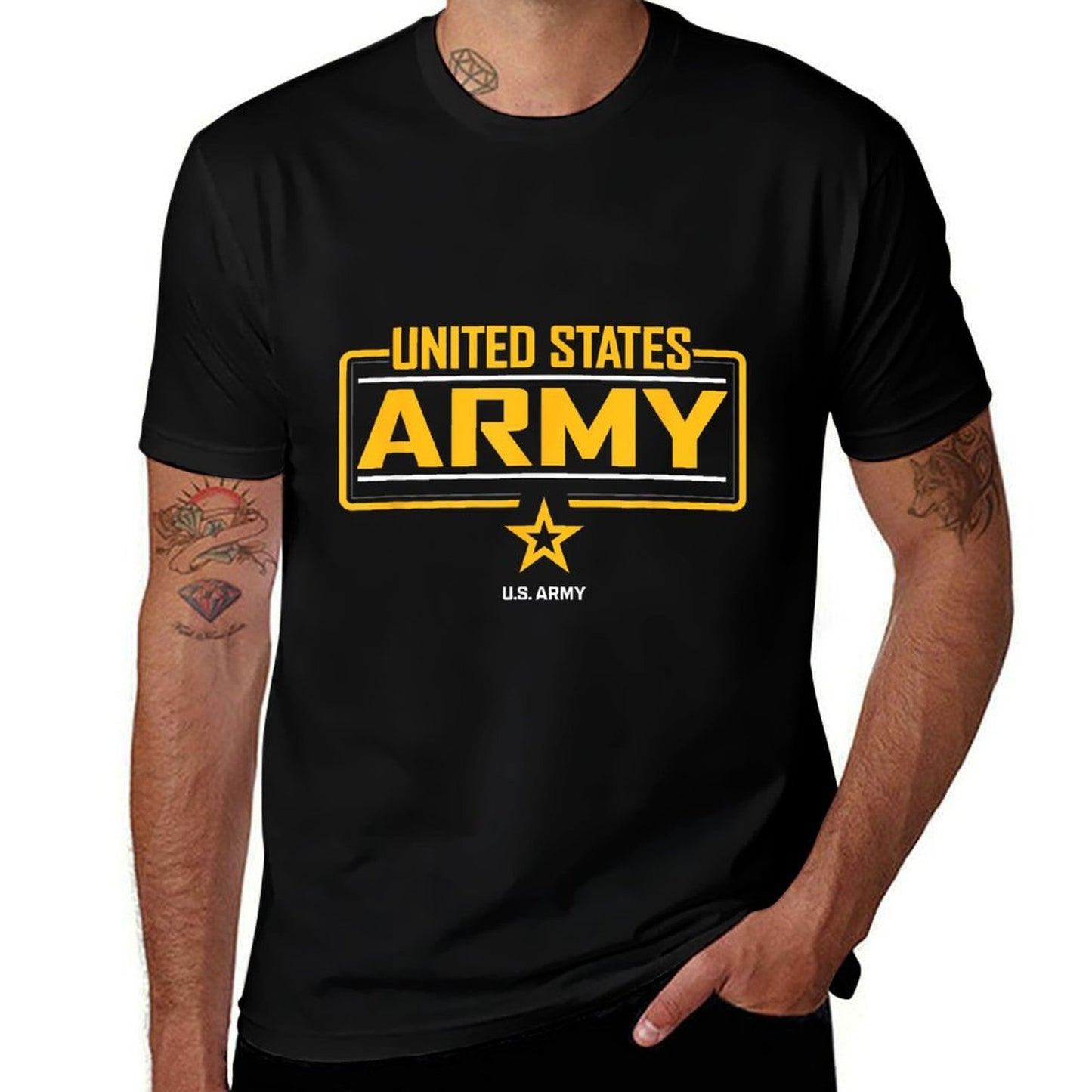 Military Army United State Unisex Star Officially Licensed  Breathable T-Shirt