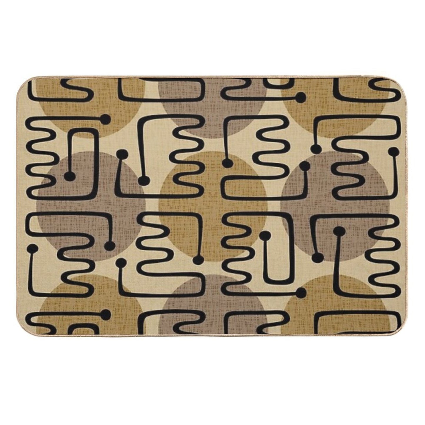 Mid Century Modern Atomic Polka Dot Pattern 229  Odorless Bath Mat