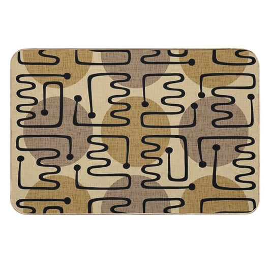 Mid Century Modern Atomic Polka Dot Pattern 229  Odorless Bath Mat