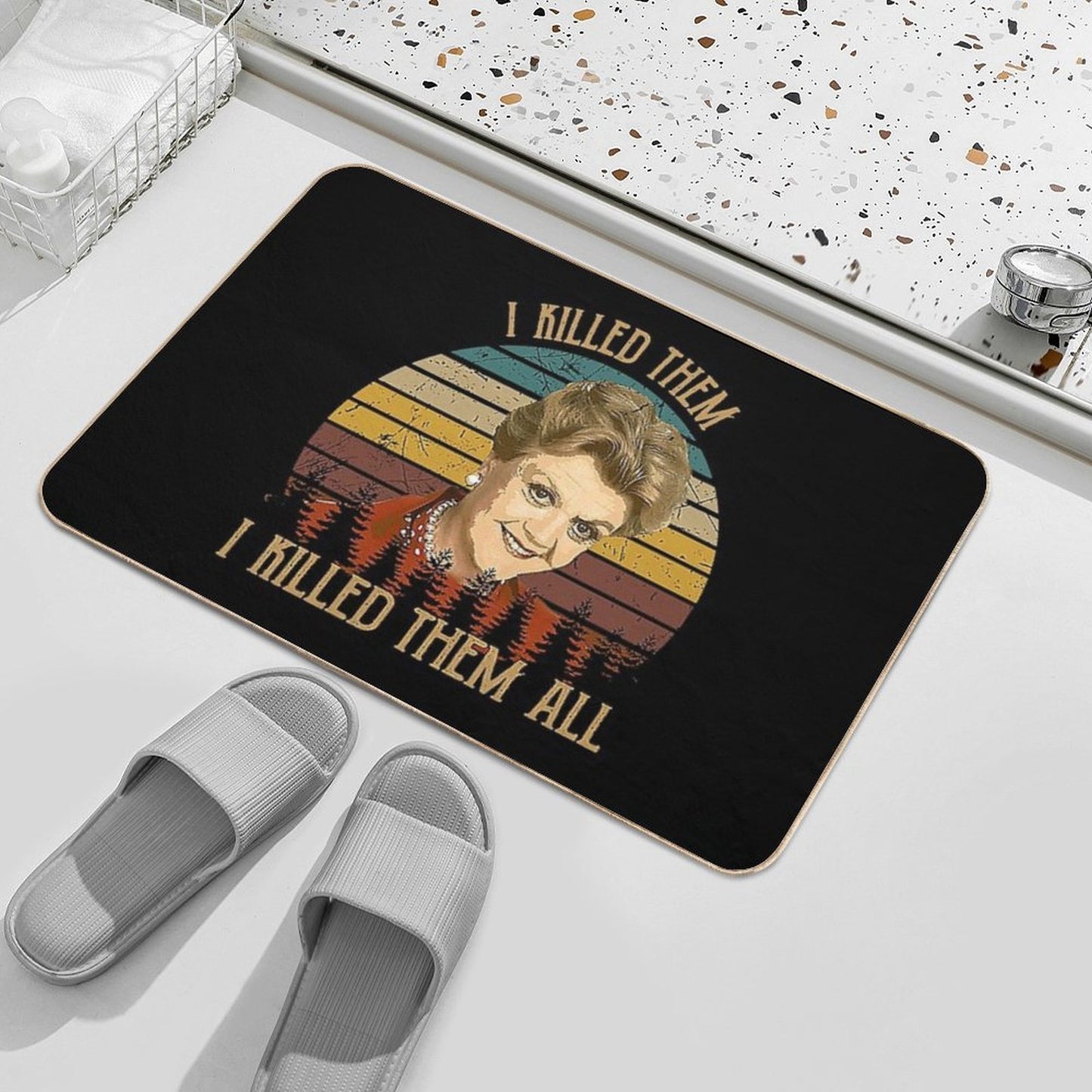 Vintage Murder She Wrote - I Killed Them I Killed Them  Rapid-Drying Bath Mat