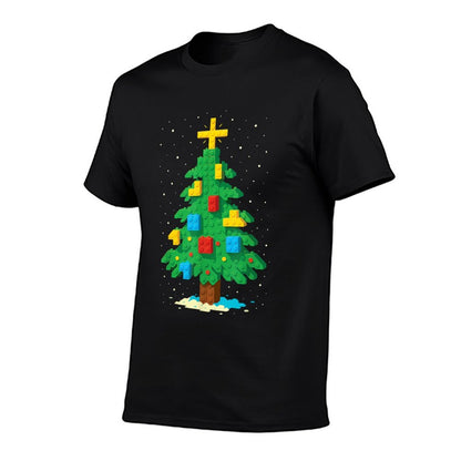 Block Building Builder Brick Master Builder Christmas Tree  Easy-care T-Shirt