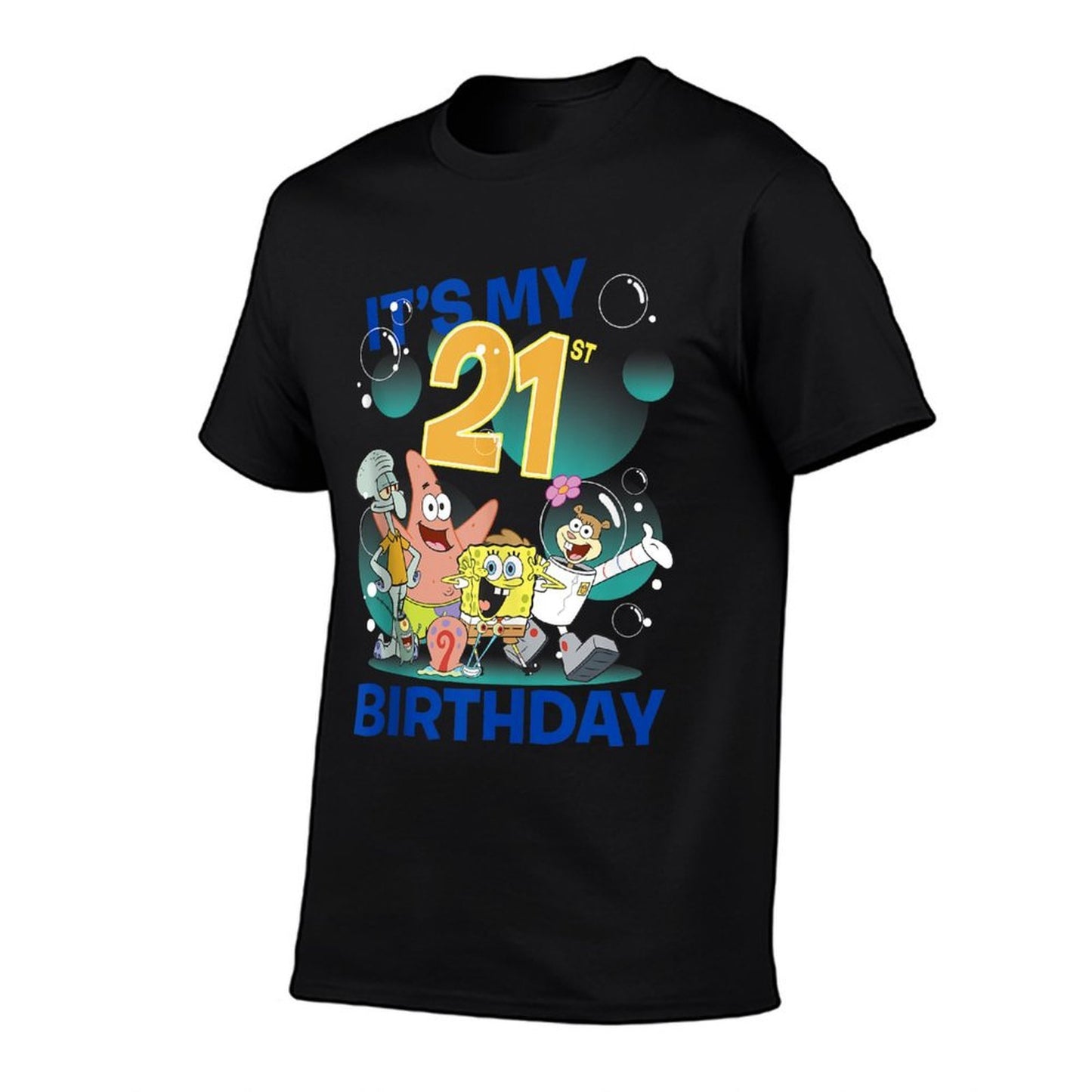 SpongeBob SquarePants It's My 21st Birthday Group Shot  Easy-care T-Shirt