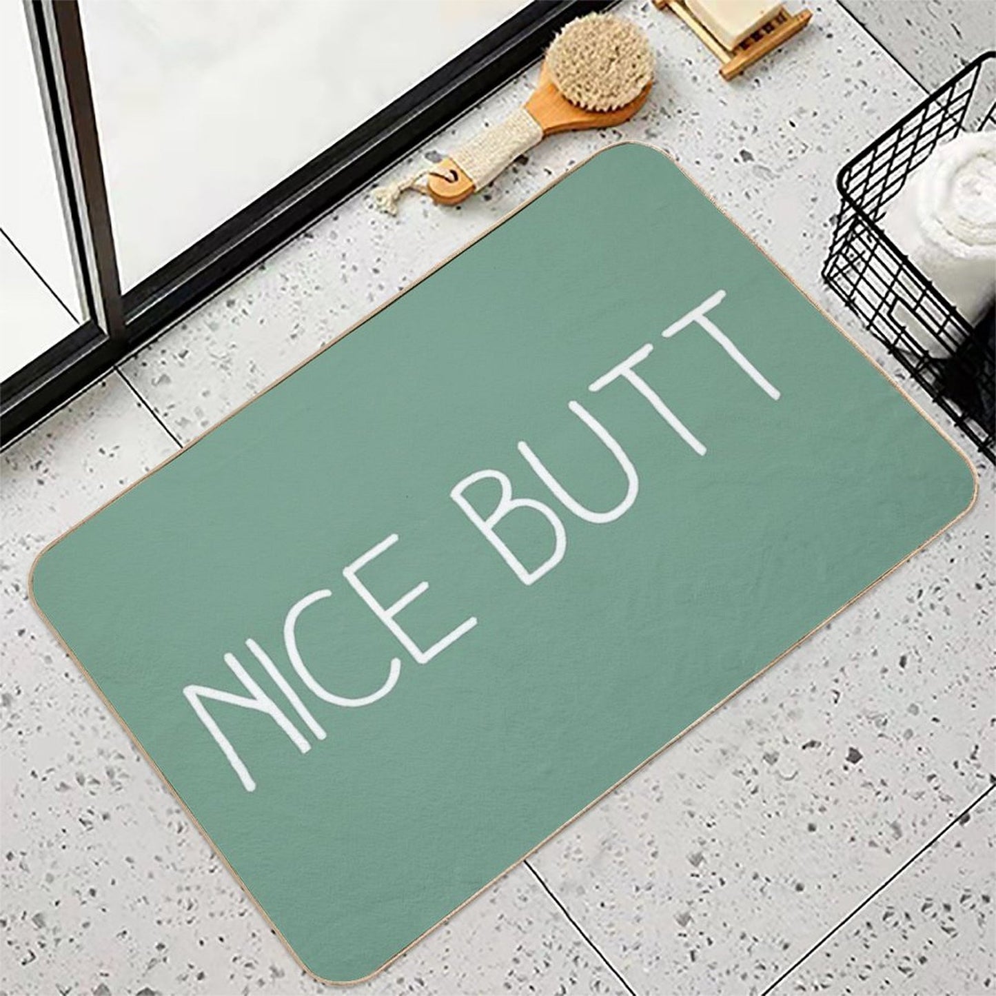 NICE BUTT  Repositionable Bath Mat