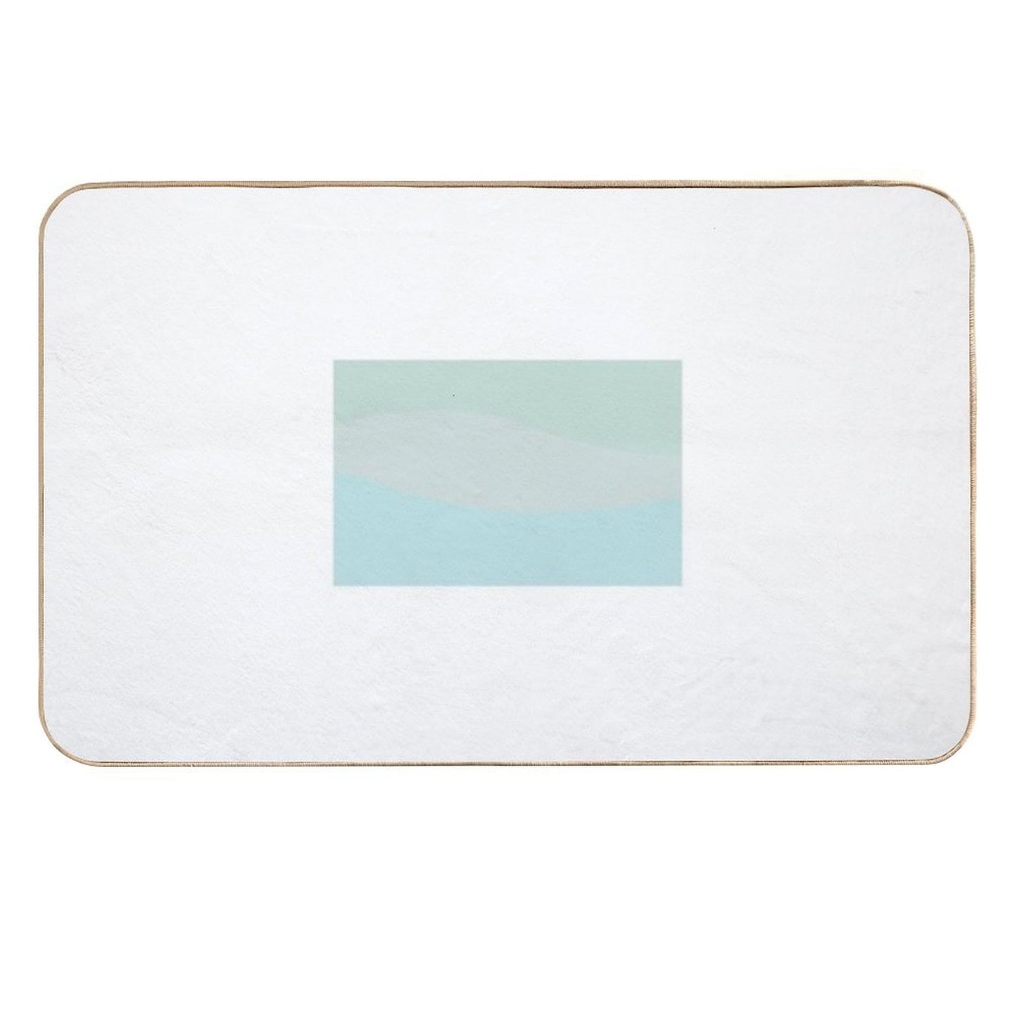 Teal Wave Pattern  Anti-Trip Bath Mat