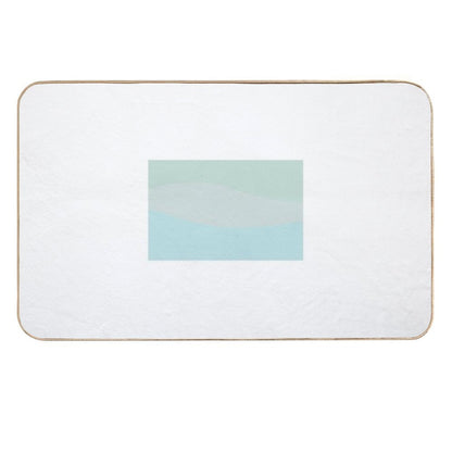 Teal Wave Pattern  Anti-Trip Bath Mat