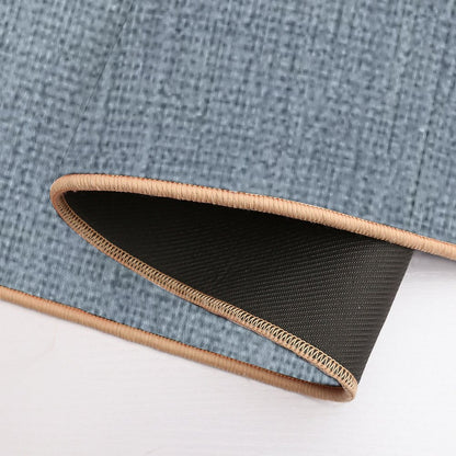 Blue with 3 White Horizontal Stripes  Dirt-Trapping Bath Mat