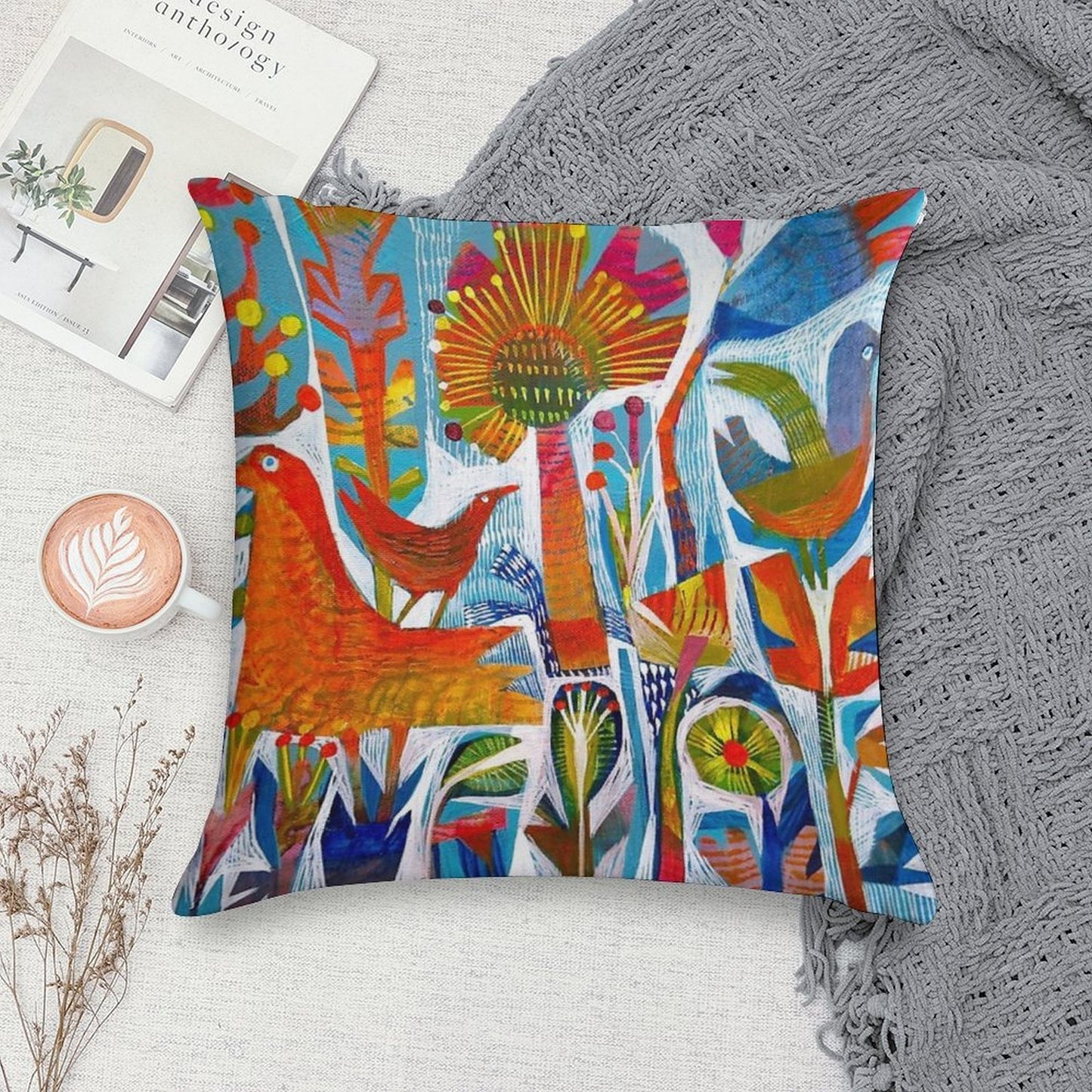 Sunny Day Soft Durable Construction Throw Pillow