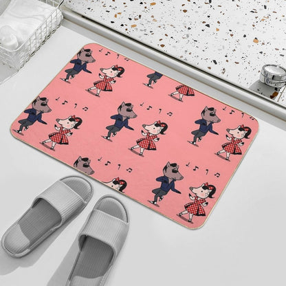 Rockabilly Boars  Toxin-Free Bath Mat