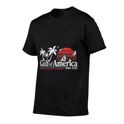 Gulf of US America Retro 1970s Heathered Texture T-Shirt