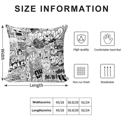 DzyMess No.9 Death & Taxes Soft Gift Ready Throw Pillow