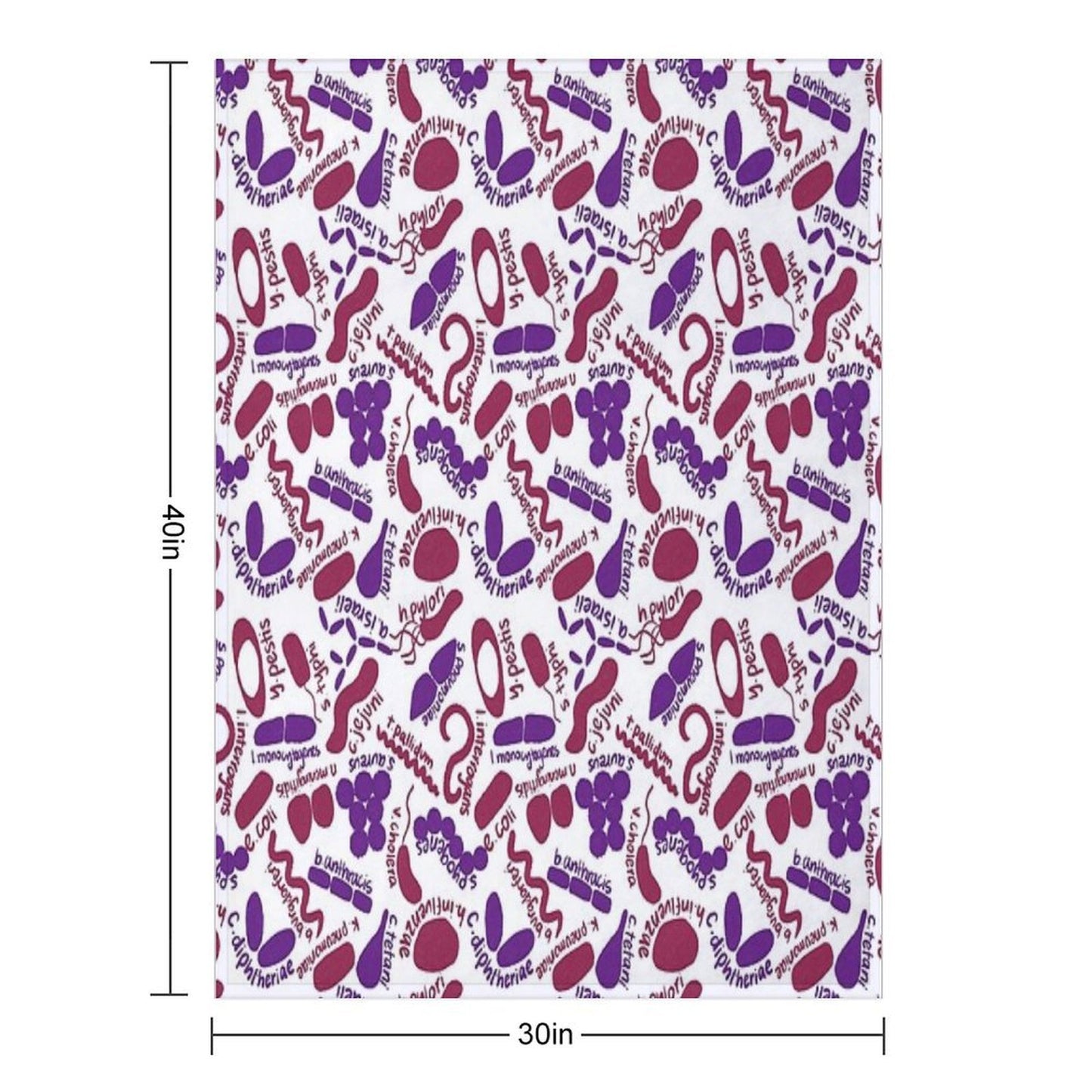 Gram Stain - Labeled Eco-conscious Throw Blanket