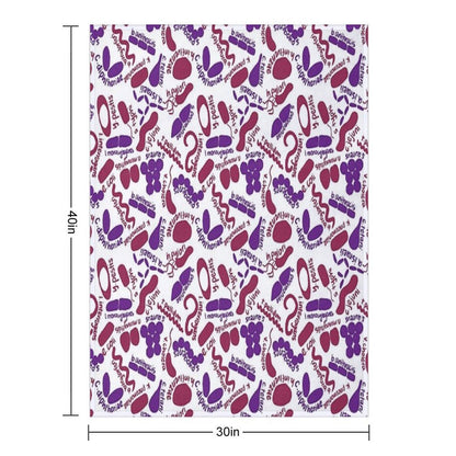 Gram Stain - Labeled Eco-conscious Throw Blanket