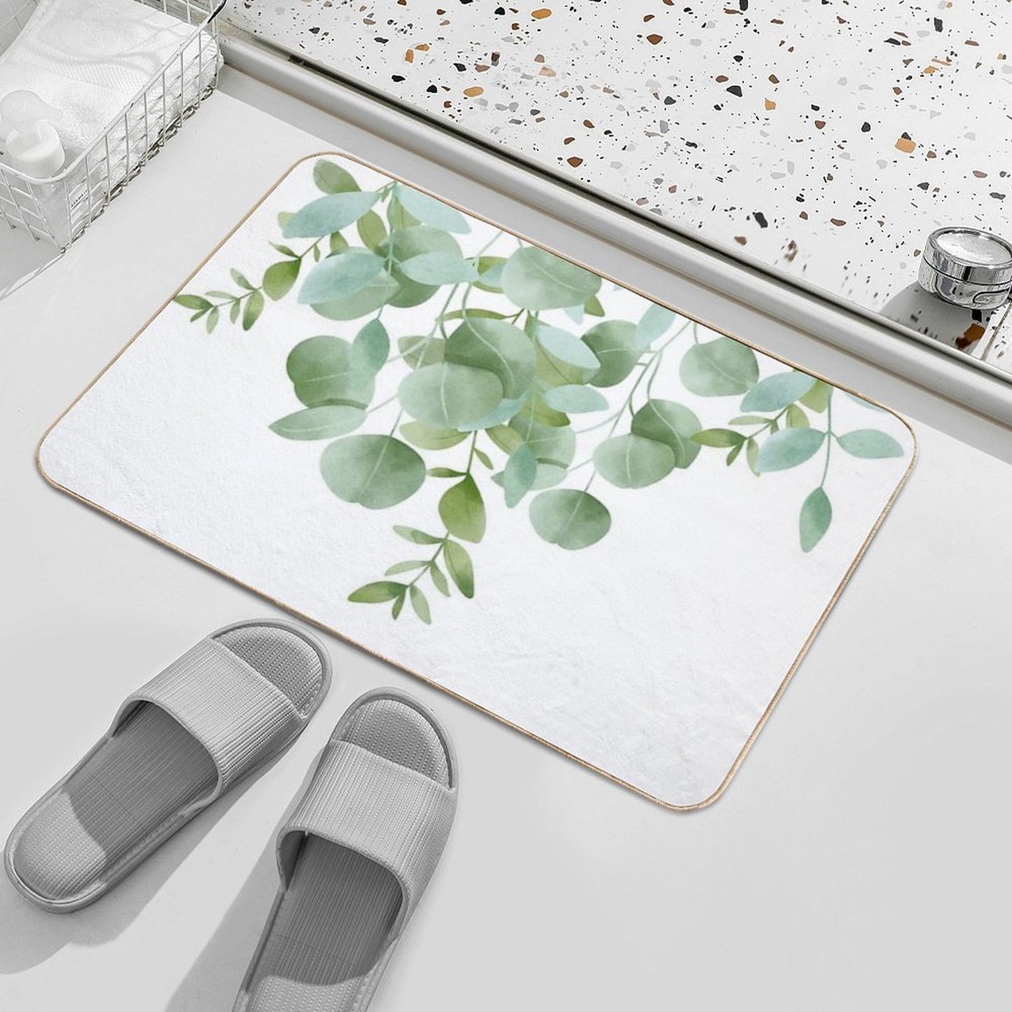 Ivy Leaves  Dirt-Trapping Bath Mat