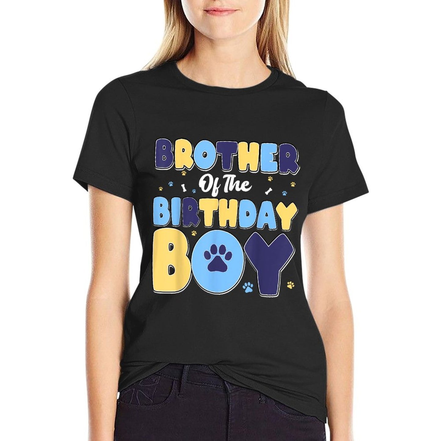 Brother Of The Birthday Boy Matching Family Party Dog Lover  Eco-friendly Material T-Shirt