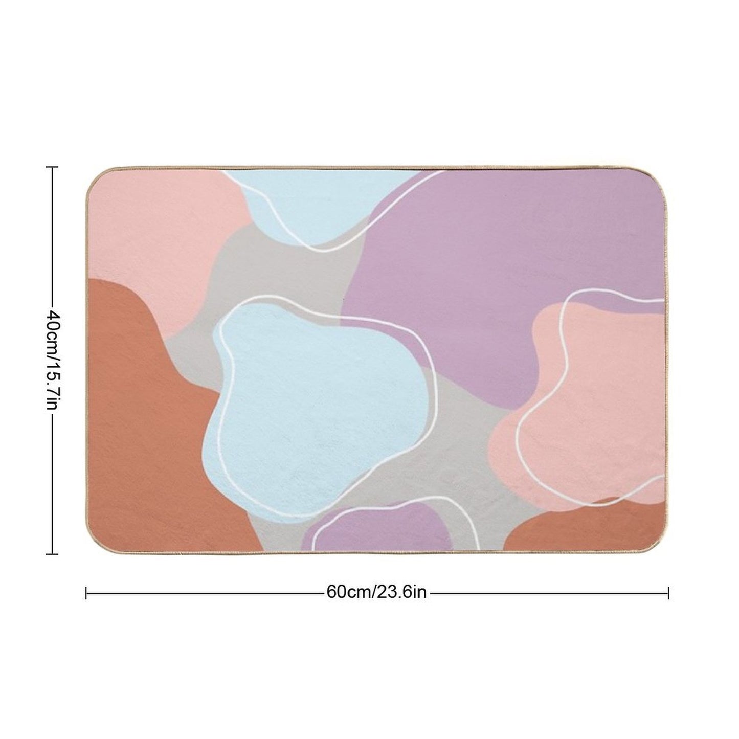 Abstract Paint Pattern  Stain-Proof Bath Mat