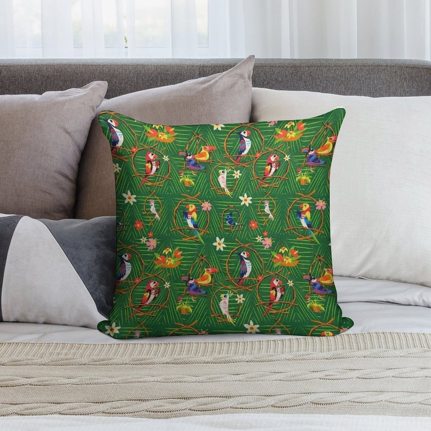 Enchanted Tiki Room Soft Gift Ready Throw Pillow