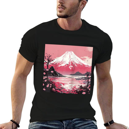 Nihon's Blossom Peaks Waterfall Symphony's Twilight Ballet Raglan Baseball  Cotton T-Shirt