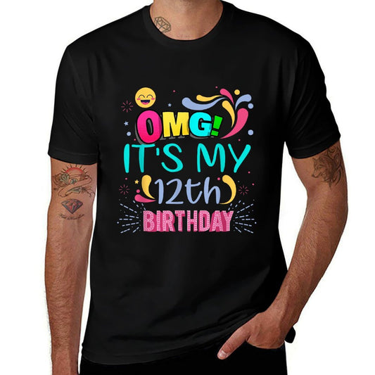 OMG It's My 12th Birthday Gift for 12 Years Old Birthday  Slim-fit Cut T-Shirt