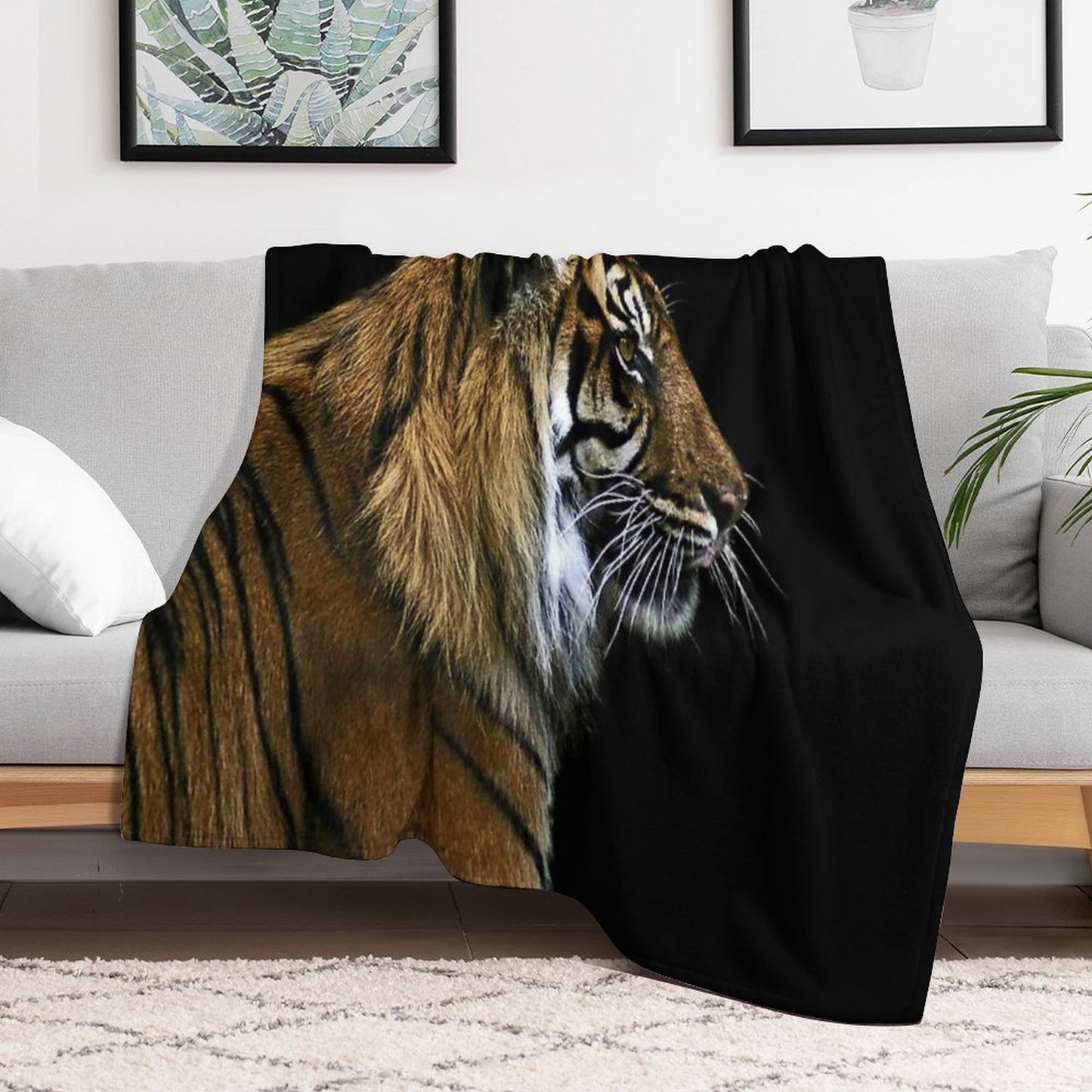Tiger Anti-pilling Throw Blanket