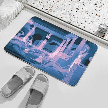 Night at The Baths - Rose  Easy Maintenance Bath Mat