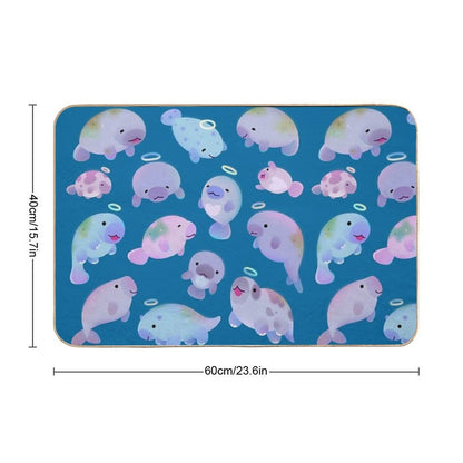 Sea Cow (Sirenians)  Easy Maintenance Bath Mat