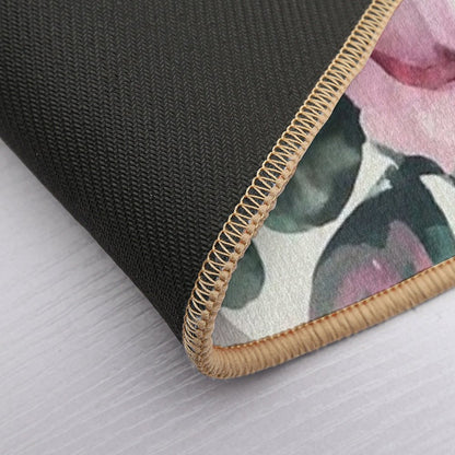 Charming Watercolor Tulips  Anti-Trip Bath Mat