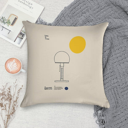 Wagenfeld Table Lamp, Wilhelm Wagenfeld, Minimal Furniture Bauhaus Design Soft Shrink-Resistant Throw Pillow