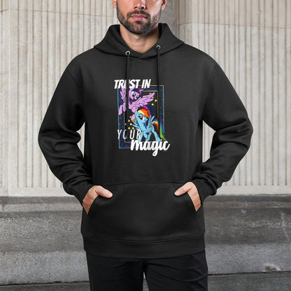 My Little Pony Friendship Is Magic Twilight & Rainbow Sassy Raglan Baseball Relaxed Fit Hoodie