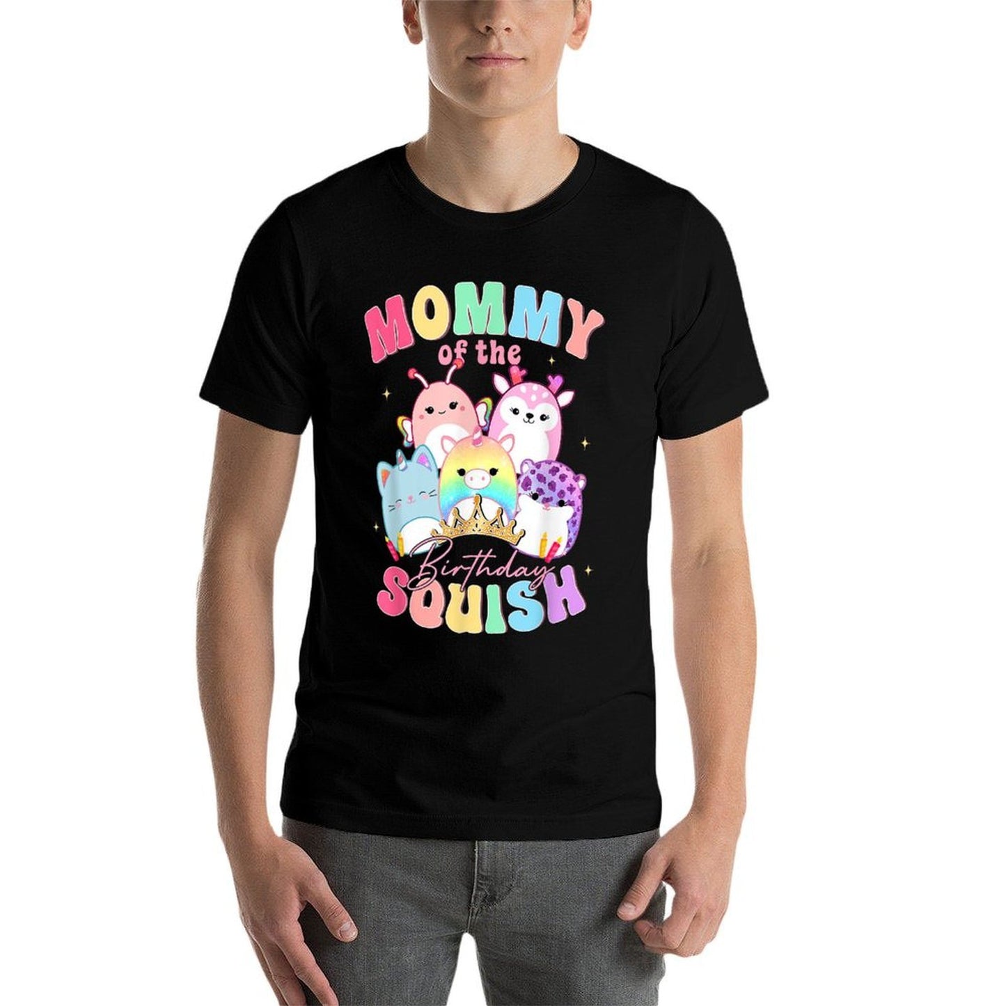 Birthday Girl For Birthday Party Squish Squad Mallow Girls  Relaxed-fit T-Shirt