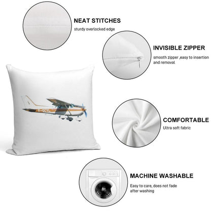 Cessna 172 Soft Easy Maintenance Throw Pillow