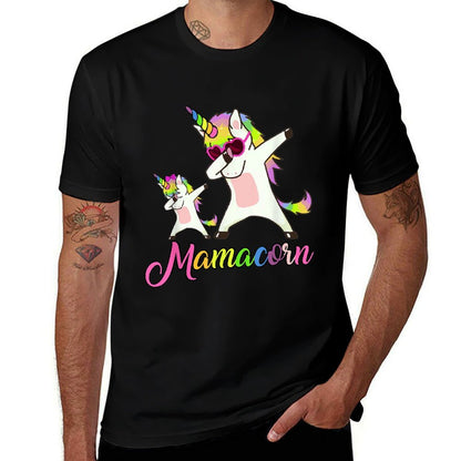 Mamacorn Funny Unicorn Mommy Unicorn Girl And Mother  Stretchy T-Shirt